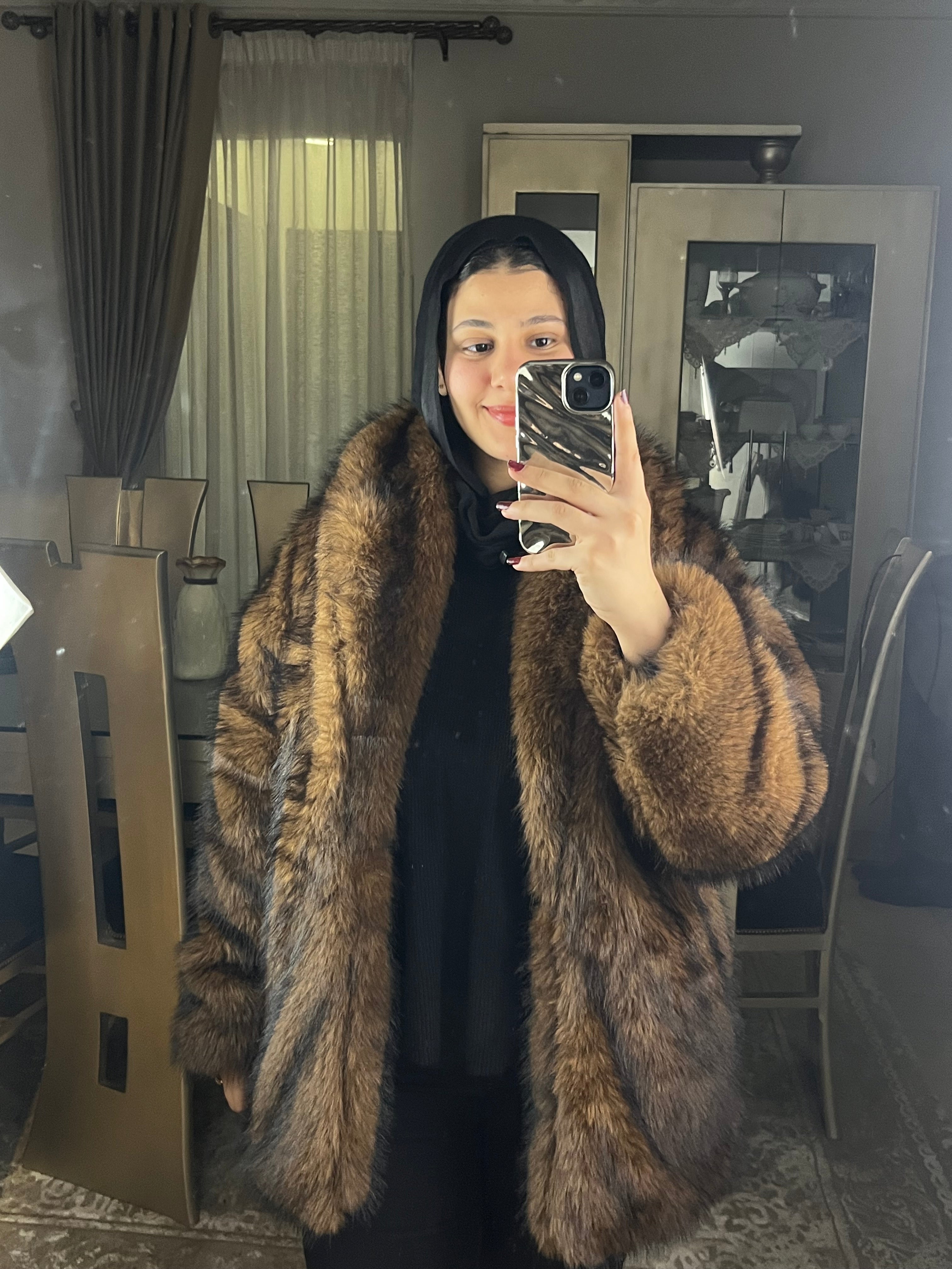 Brown fur jacket