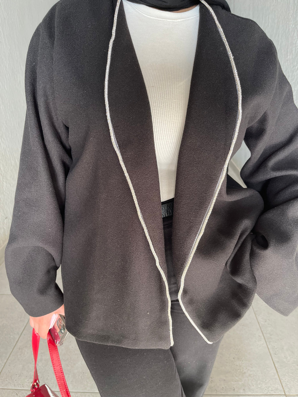 Wool Jacket With a Shiny Detail