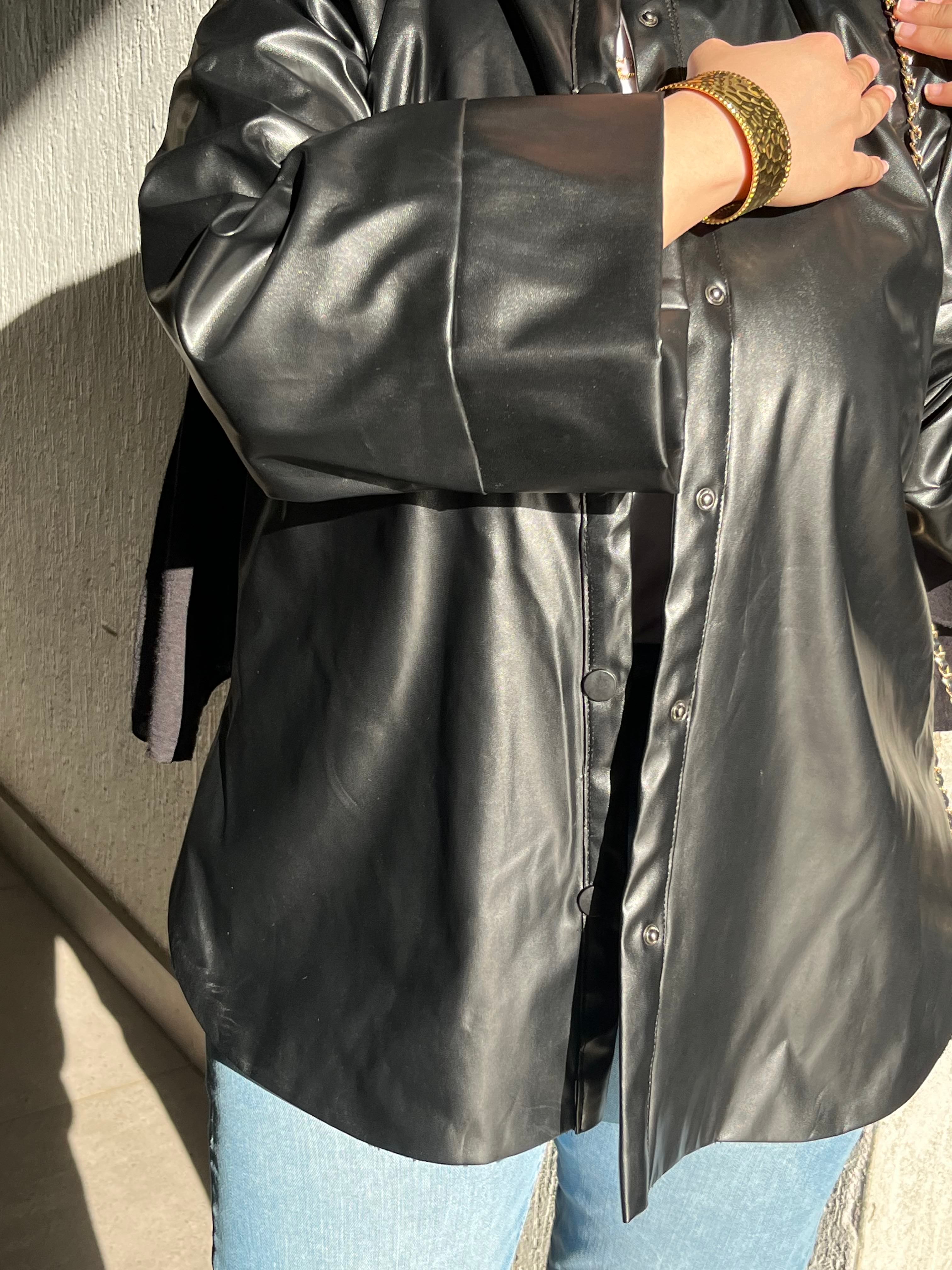 Black Waterproof Leather Jacket