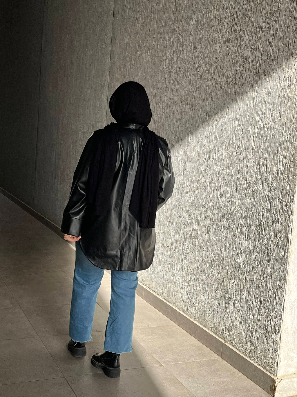 Black Waterproof Leather Jacket