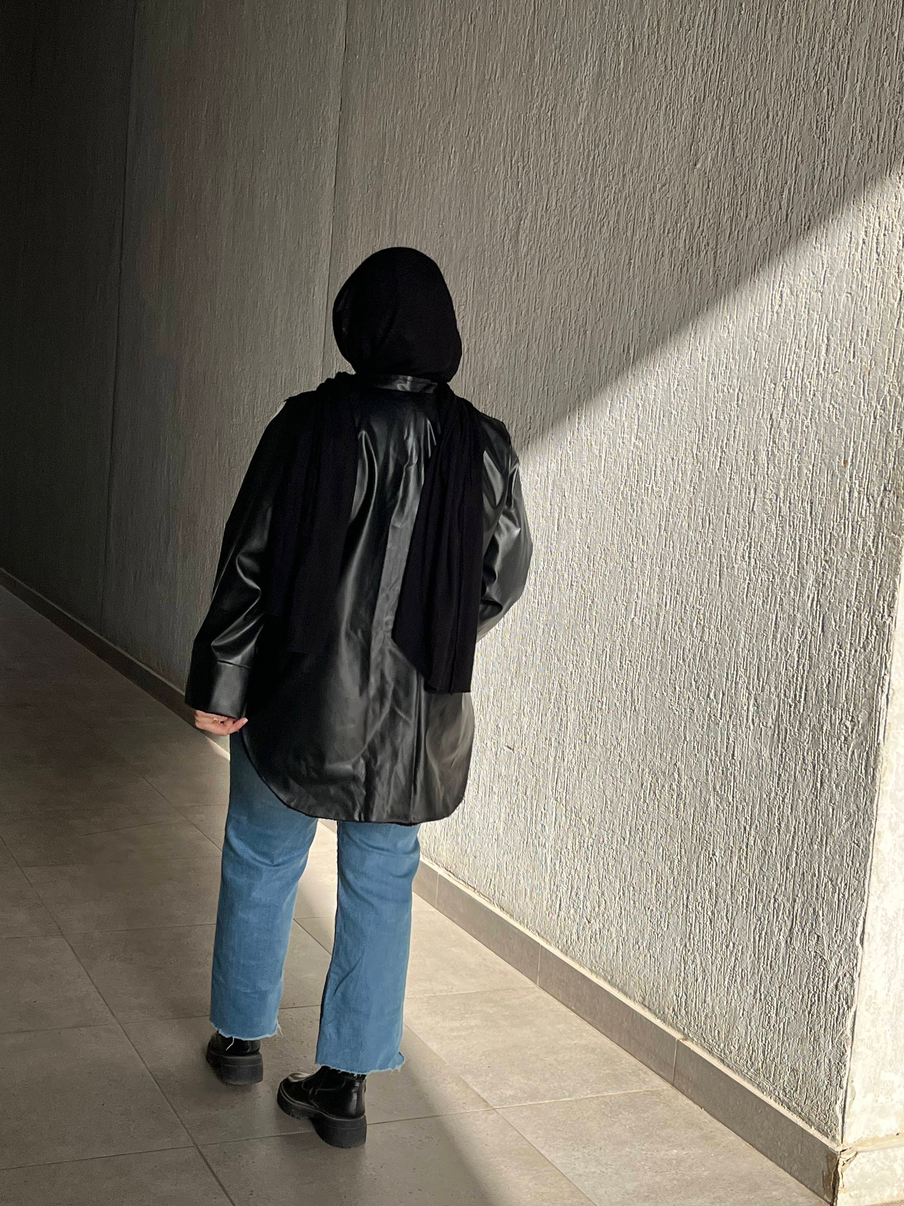 Black Waterproof Leather Jacket