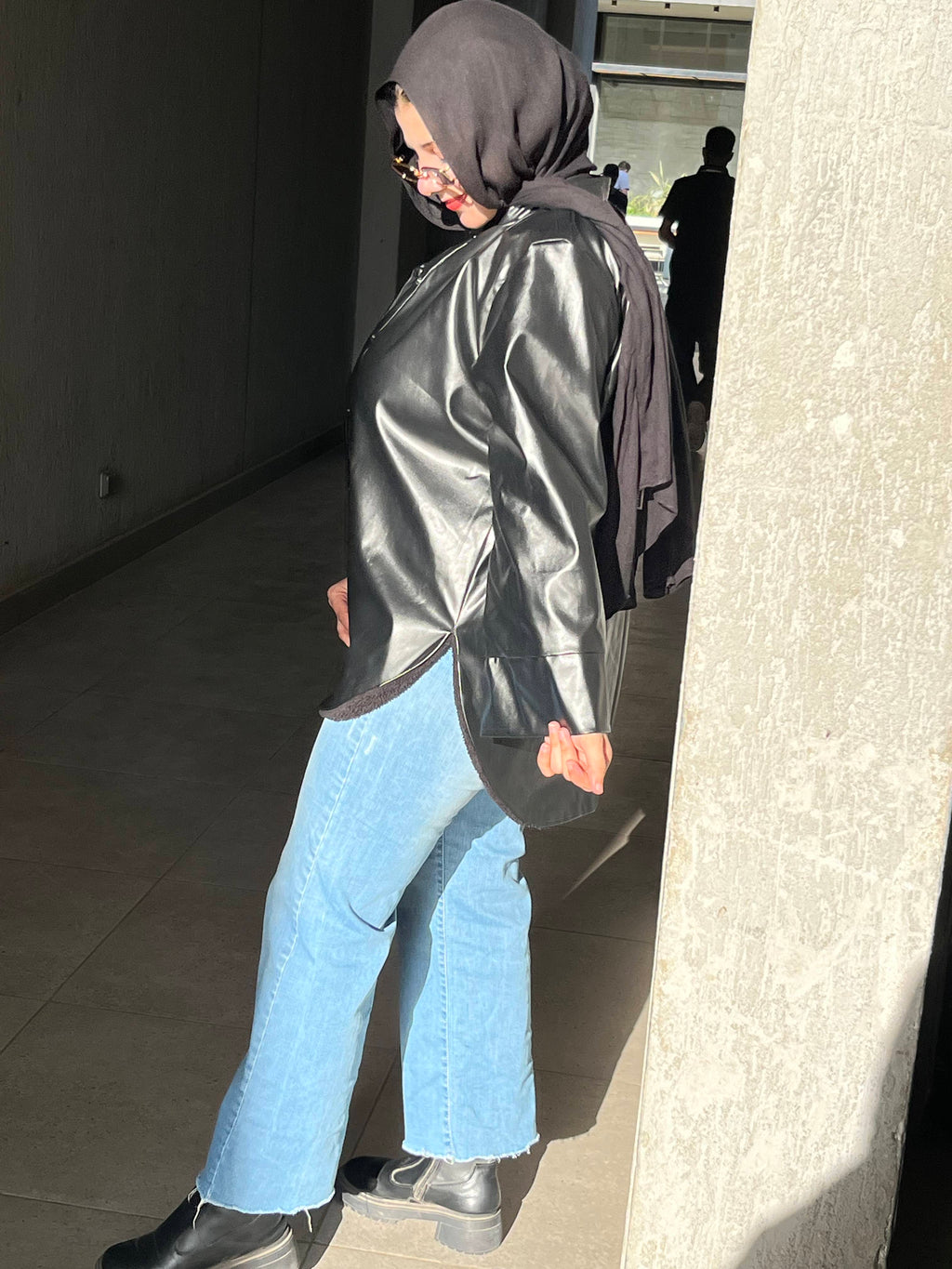 Black Waterproof Leather Jacket